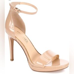 Michael Shannon Angelica Nude Strappy Heels Size 8